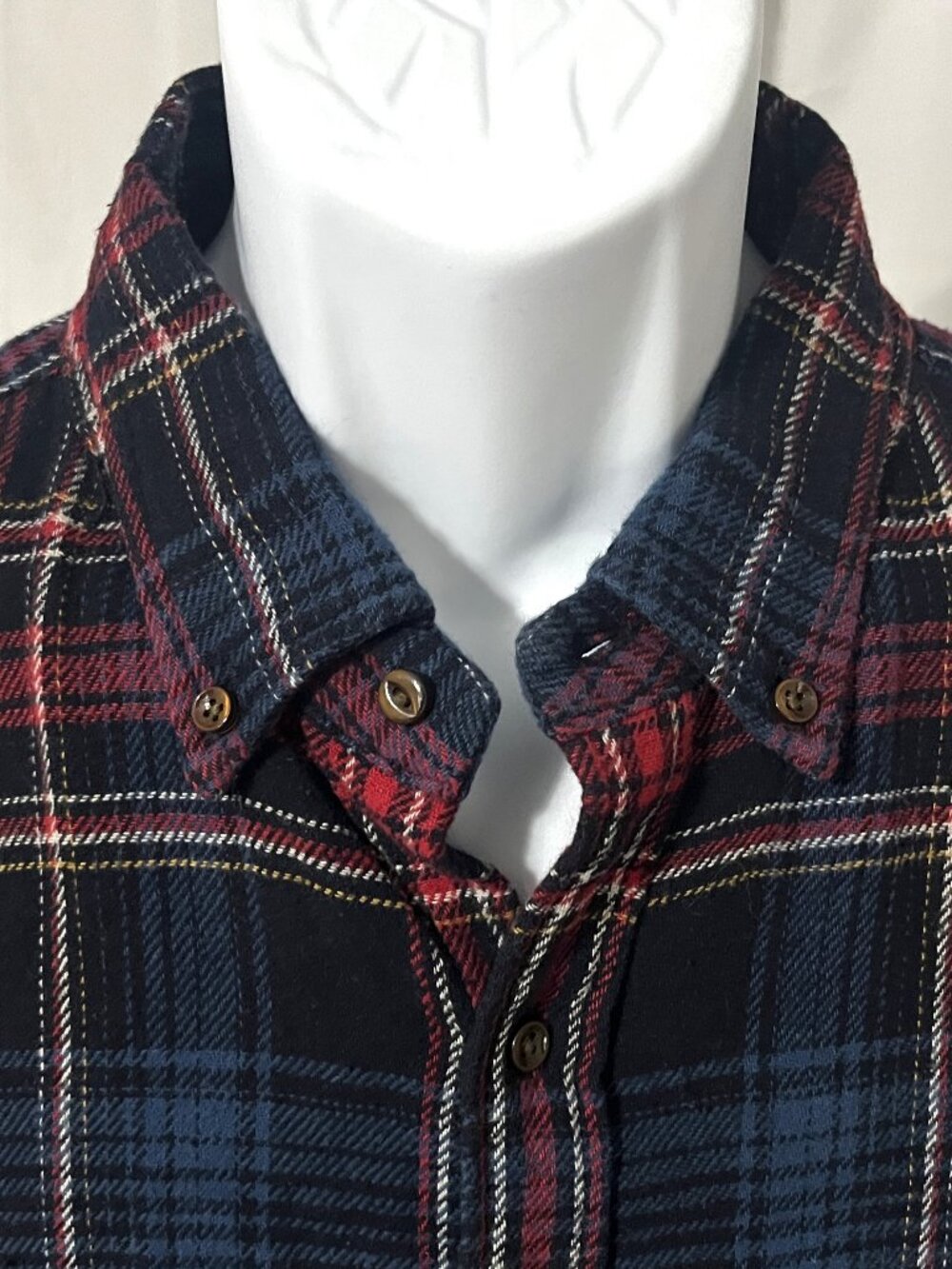 👔 Alex Mill Men’s Black Blue Red Plaid Flannel Long Sleeve Shirt XL EUC 🔥